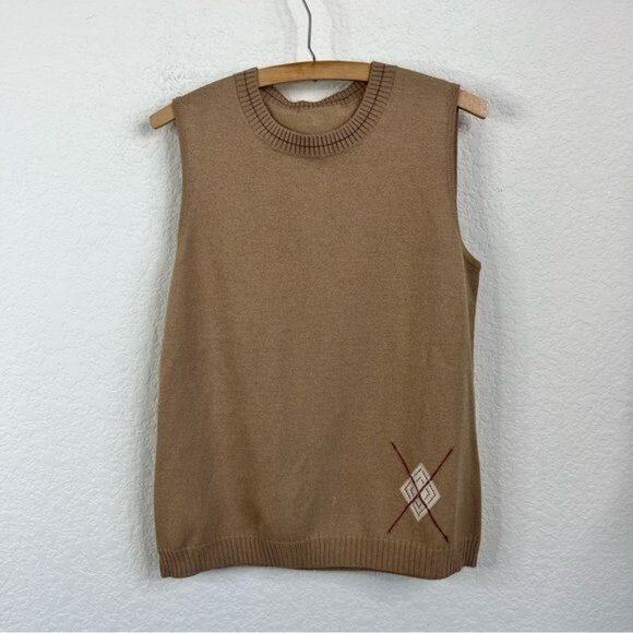 St John Fall 08 Argyle Santana Knit Diamond Shell - Picture 1 of 6